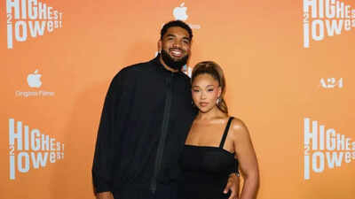 Karl-Anthony Towns’ fiancée Jordyn Woods flashes wedding ring while rocking a glowing winter look