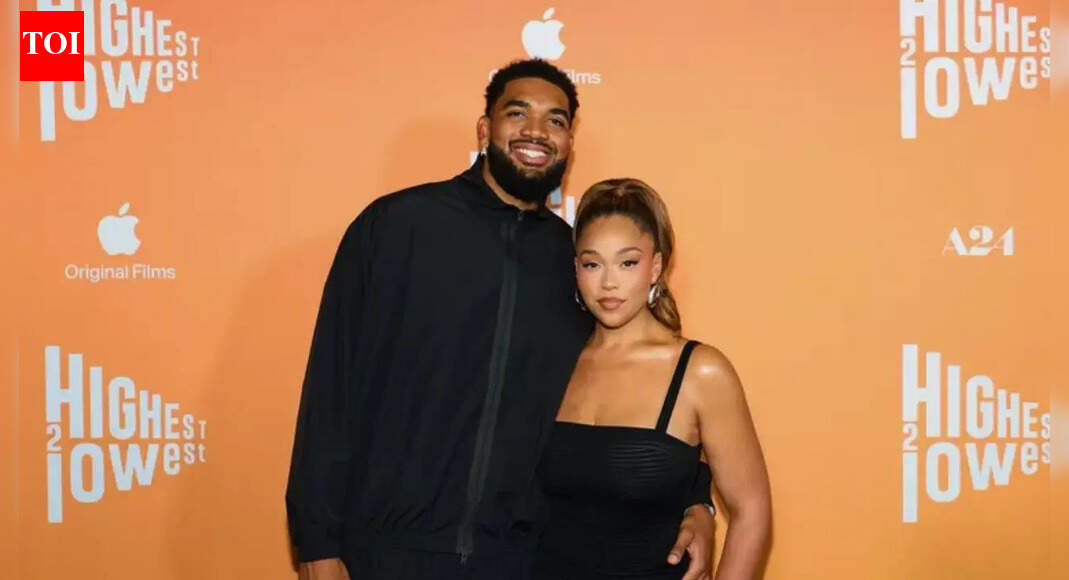 Karl-Anthony Towns’ fiancée Jordyn Woods flashes wedding ring while rocking a glowing winter look