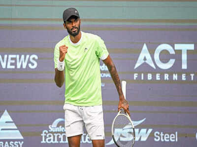  Big-serving Indian puts out higher-ranked Ajdukovic at Bengaluru Open