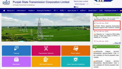 PSTCL CBT Exam 2026 schedule released, exams to run between 13 and 16 January; check details here