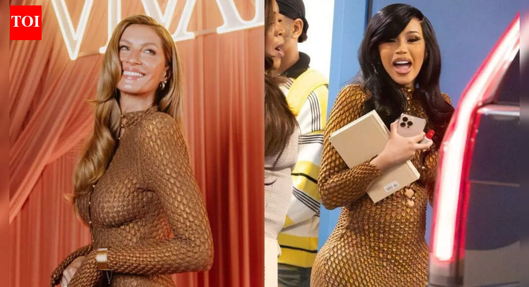 Cardi B recreates Gisele Bündchen’s post-wedding look as Stefon Diggs steps into Tom Brady’s old spotlight
