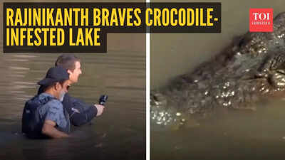 Rajinikanth braves crocodile-infested lake with Bear Grylls in throwback video; fans say ‘Young man!’