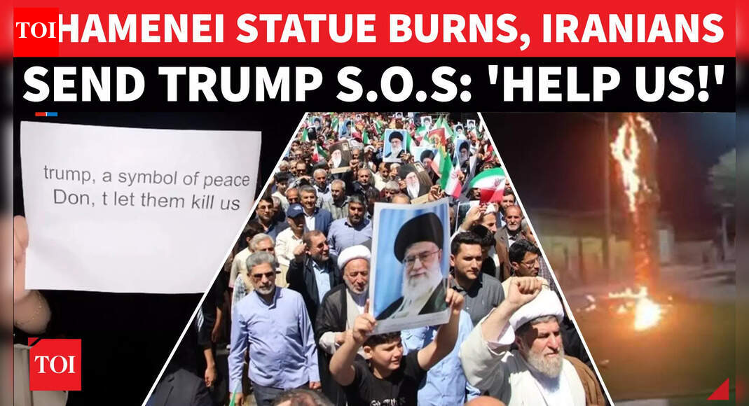 Iranians Rename TRUMP STREET, Beg US For Help &amp; Burn Khamenei Statue As Forces Kill 36 | Watch