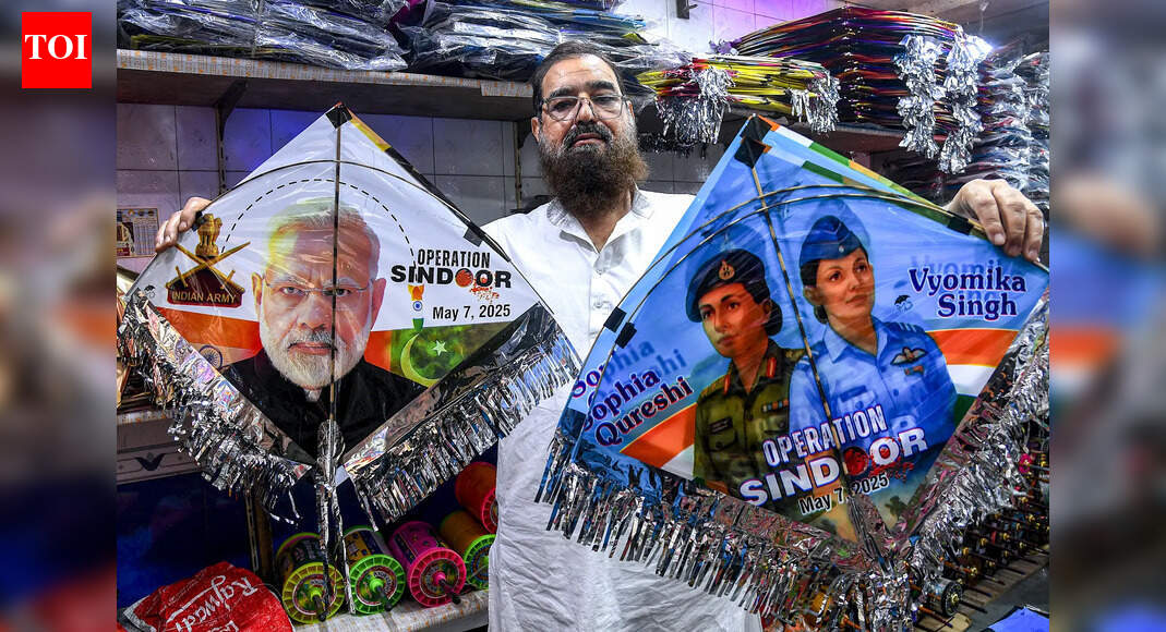 Kites themed on Op Sindoor in demand this year