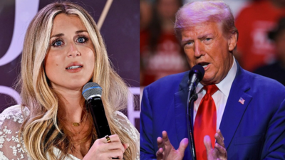 “This is perfect”: Riley Gaines reacts after Donald Trump’s transgender weightlifter imitation video goes viral