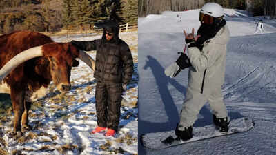 "Let go of things that don’t serve you”: Lewis Hamilton marks 41st birthday skateboarding in the snow and feeding cows