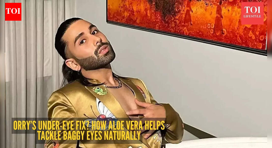 How did aloe vera help Orry reduce baggy under-eyes?