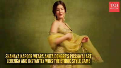 Shanaya Kapoor just made this Picchwai art lehenga by Anita Dongre the ultimate fashion flex