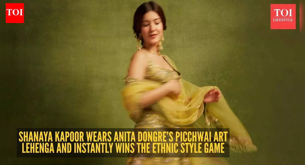 Shanaya Kapoor just made this Picchwai art lehenga by Anita Dongre the ultimate fashion flex