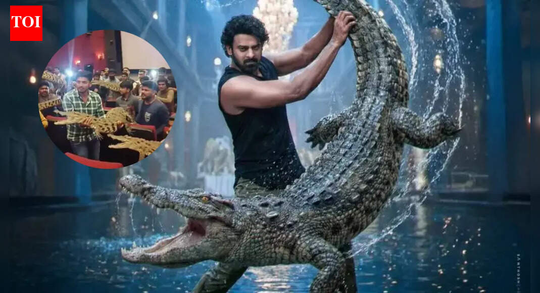 Prabhas fans bring crocodiles for ‘The Raja Saab’ screening to recreate iconic action scene - Watch