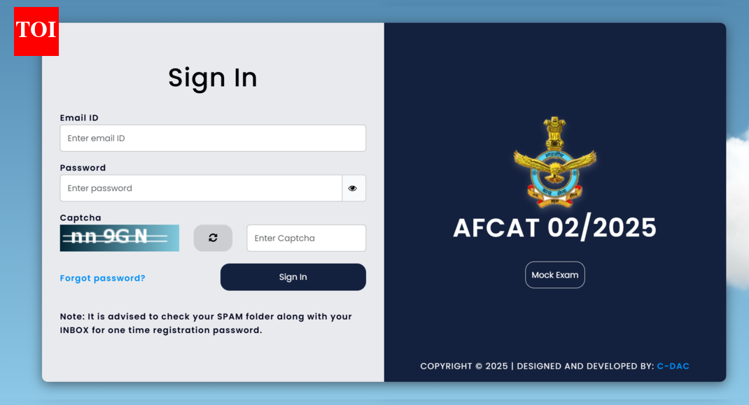 AFCAT-1 city intimation slip 2026 released: Check details here