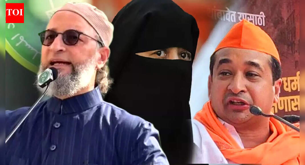 'Hijab-Clad Woman As India's PM': Owaisi's Remark Gets 'Hindu Nation' Retort From BJP's Nitish Rane