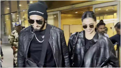 Deepika Padukone can't stop smiling as paps call Ranveer Singh 'Dhurandhar' at airport after New York holiday - Watch