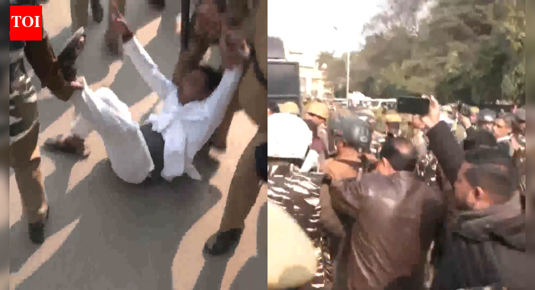 Watch: NSUI protests against VB-GRAMG scheme in UP; security tightened in Varanasi, Lucknow