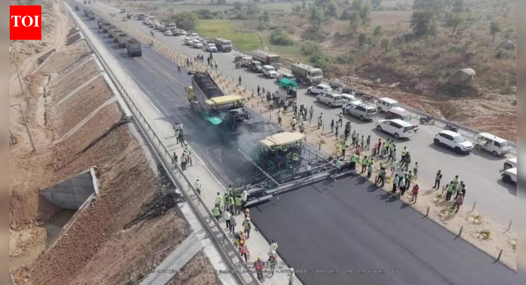 Highway build feat: NHAI sets four Guinness world records on Bengaluru–Kadapa–Vijayawada corridor; bituminous paving milestones logged
