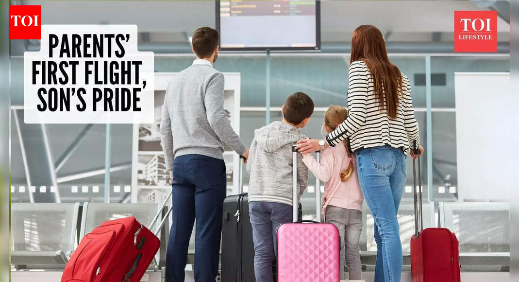 Son fulfils parents’ first flight dream, emotional video wins hearts