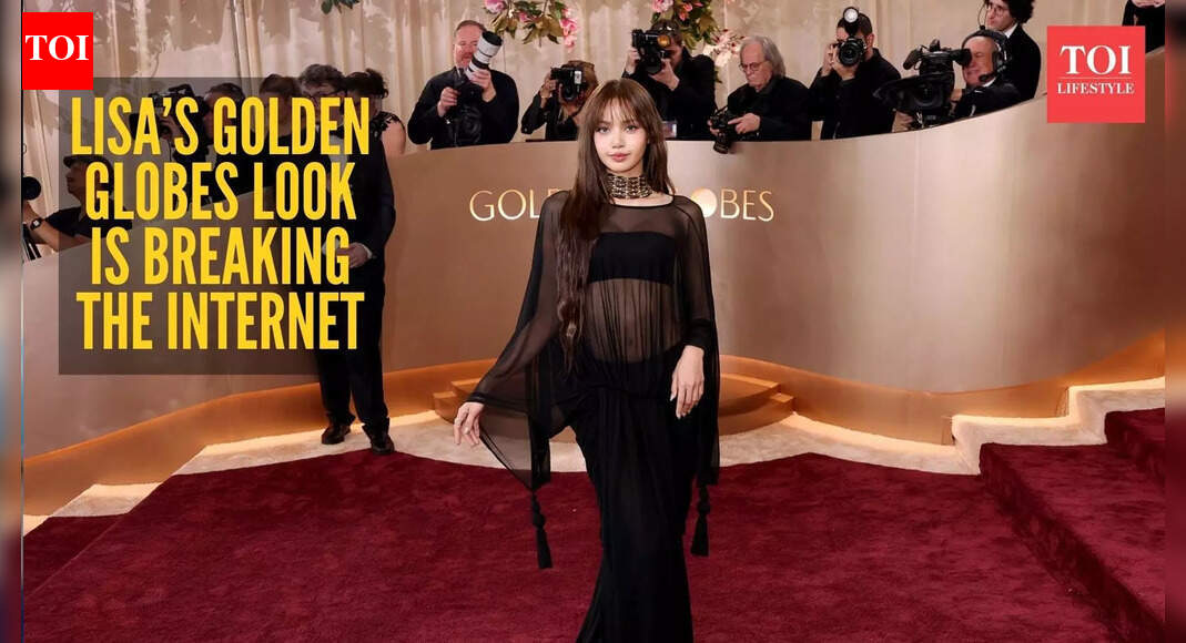 Sheer black dress, chocolate hair: BLACKPINK’s Lisa debuts at Golden Globes 2026