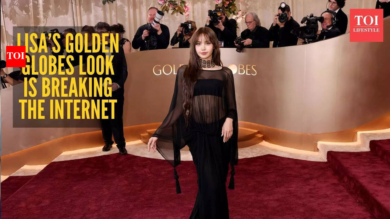 Sheer black dress and chocolate hair: BLACKPINK's Lisa debuts stunning new  look at Golden Globes 2026 - The Times of India