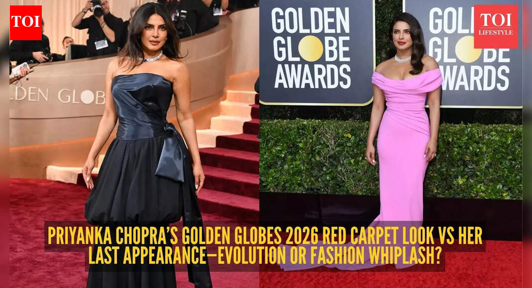 Priyanka Chopra’s Golden Globes 2026 look vs her 2020 moment: Did she glow up or miss the memo?
