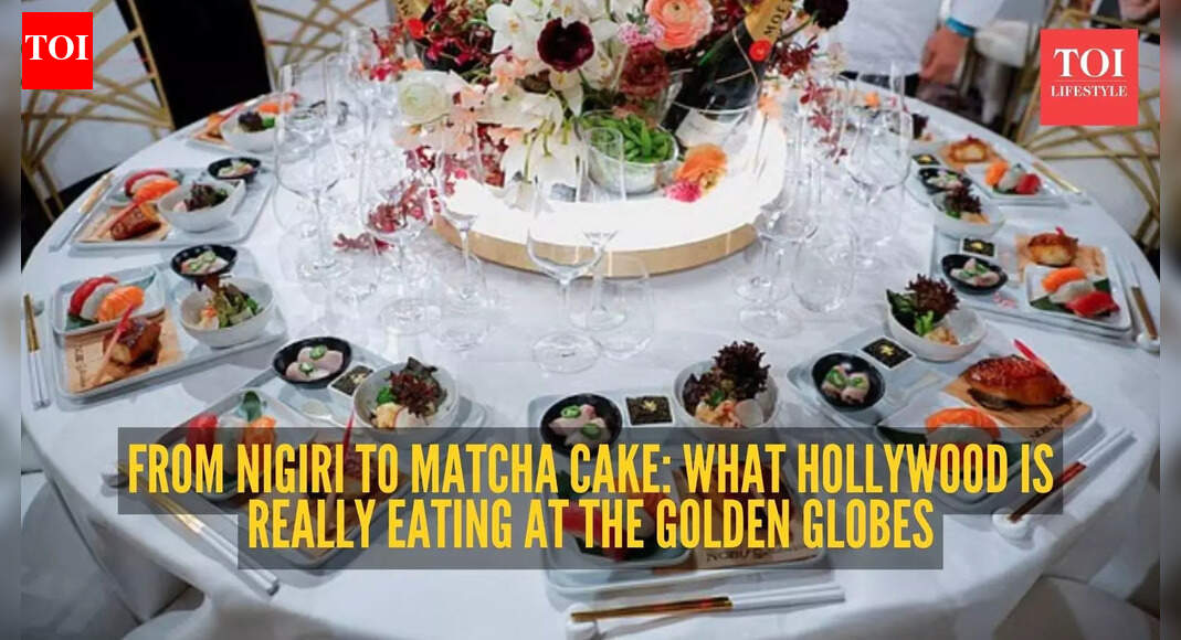 Champagne, Sushi, and a gold coin cake: Inside the extravagant Golden Globes 2026 menu