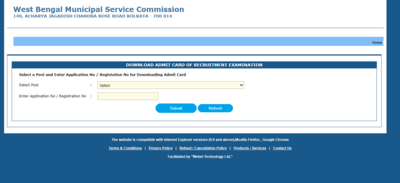 WBMSC Assistant Engineer admit card 2026 released: Direct link to download hall ticket here