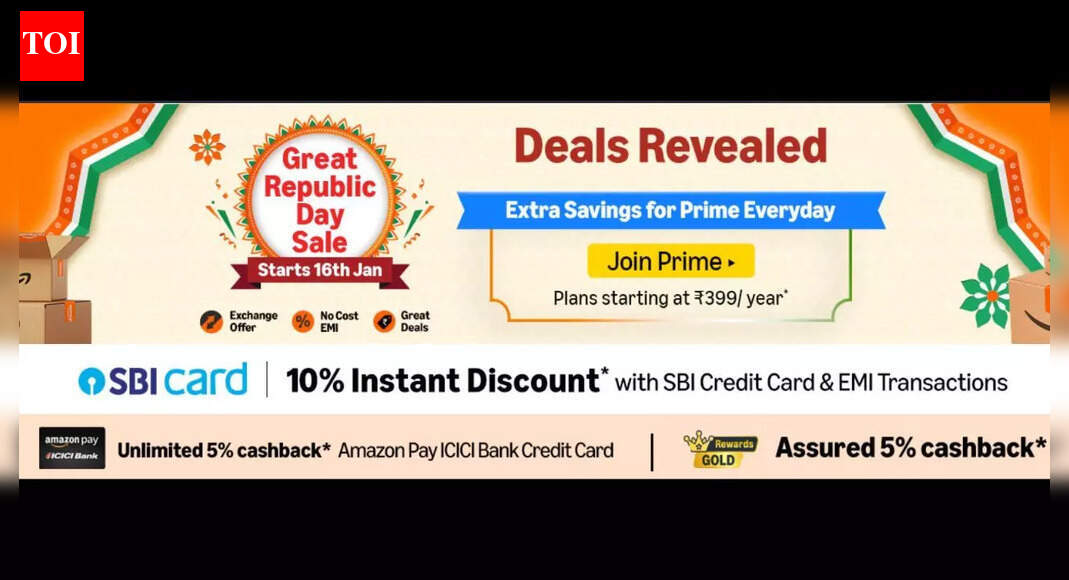 Republic Day sale: Amazon’s mega sale begins Jan 16; bank discounts, iPhone 17 Pro deals and more