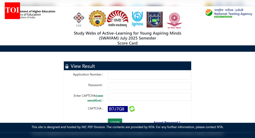 NTA Swayam July 2025 result released: Direct link to download scorecards here