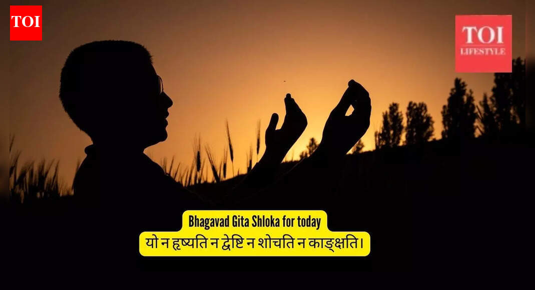 Bhagavad Gita Shloka for today:  How to balance the mind for a happy and contented life