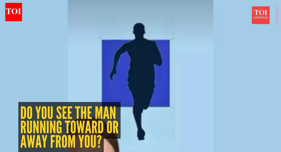 Optical illusion personality test: Do you see the man running toward or away from you? Your answer reveals what’s blocking your success