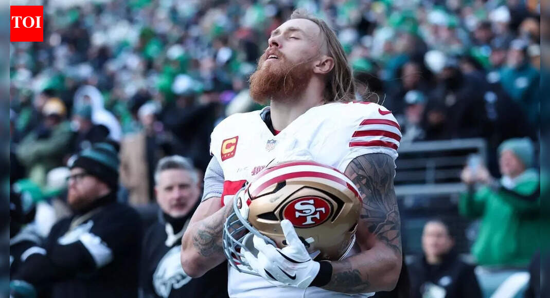 George Kittle’s heartbreaking message after Achilles tear turns 49ers’ Eagles win into an emotional locker-room moment