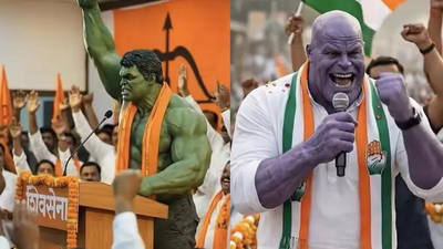 From Marvel to municipal: Thanos, Tony Stark, Hulk jump into Maharashtra civic polls, only on AI reels though