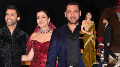 Salman Khan arrives for Nupur Sanon, Stebin Ben's wedding reception; Kriti Sanon's rumoured boyfriend Kabir Bahia, others seen - PICS inside