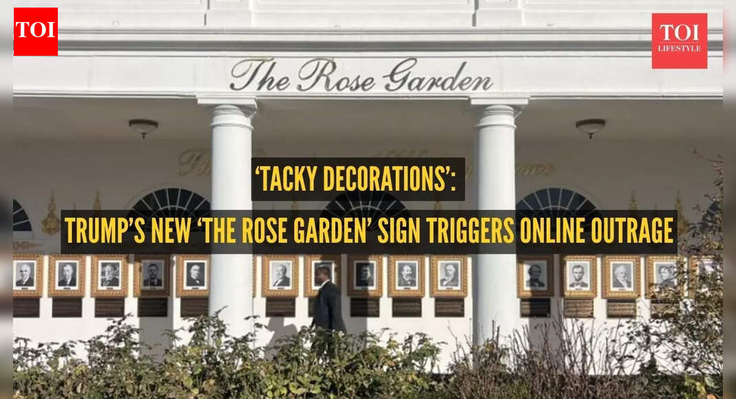‘Tacky Decorations’: Trump’s new ‘The Rose Garden’ sign triggers online outrage, Gavin Newsom chimes in