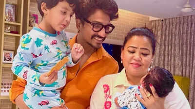 Bharti Singh and Haarsh Limbachiyaa celebrate their first Lohri with their baby boy, Kaju