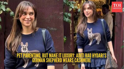 Aditi Rao Hydari’s German Shepherd cashmere knit is the cutest thing ever!