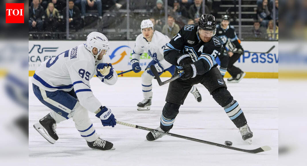 Oliver Ekman-Larsson fights after hit on Dennis Hildeby in Toronto Maple Leafs and Utah Mammoth game