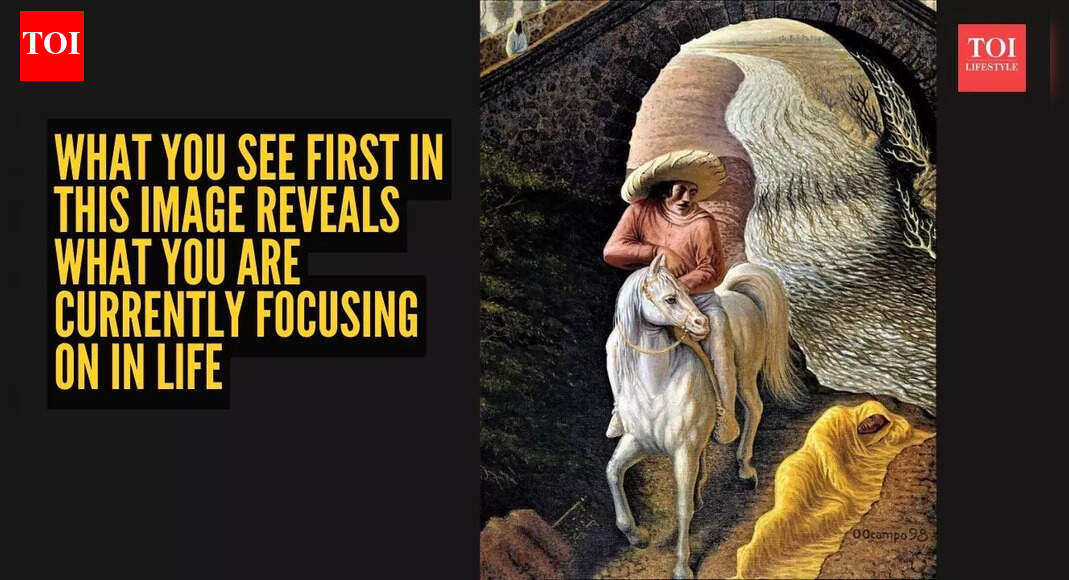 Optical illusion personality test: Man, man riding a horse or something else? What you see first in this image reveals what you are currently focusing on in life