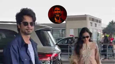 Shahid Kapoor spotted with wife Mira Rajput at airport ahead of ‘O’Romeo’ release