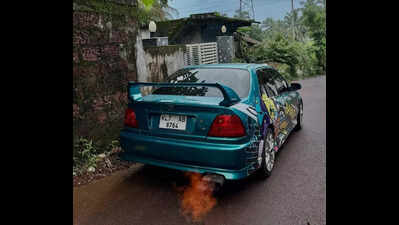 Modified trouble: Kerala student’s flame-spitting car draws Rs 1.1L fine in Bengaluru
