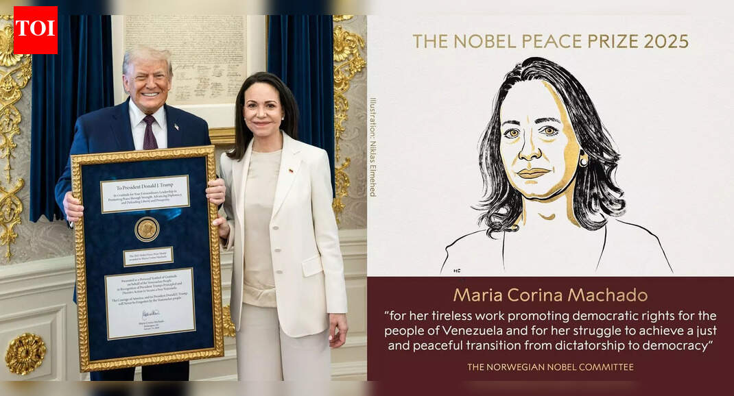 Explained: Machado presents Trump with her Nobel Peace Prize: can it be transferred, shared or sold?