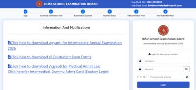 BSEB Bihar board intermediate admit card 2026 released: Check direct link, details mentioned on class 12 hall ticket here