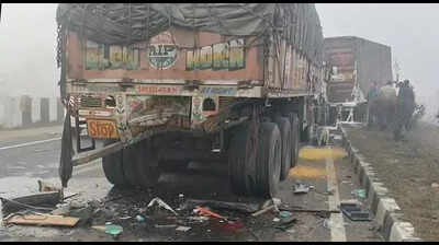 1 killed, 21 hurt in collisions in west UP amid dense fog