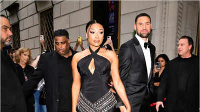 Klay Thompson shows support for girlfriend Megan Thee Stallion as she promotes her Dunkin’ collaboration and limited-edition cup