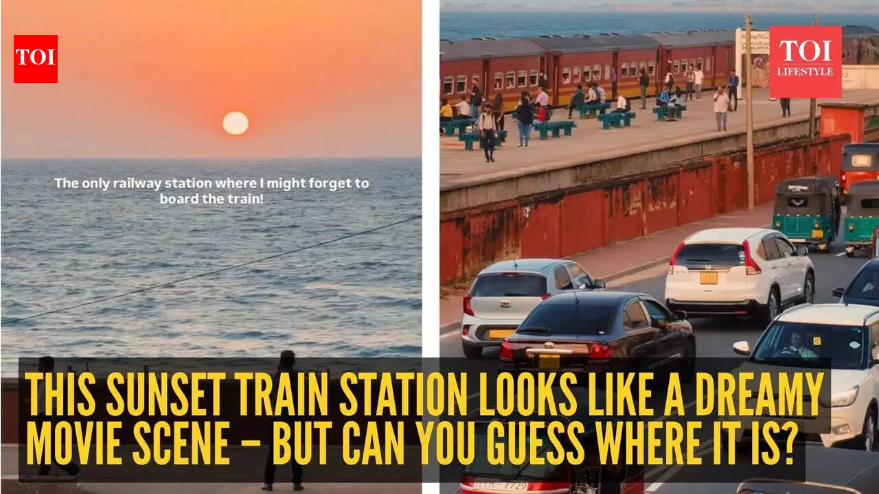 Watch: This sunset train station looks like a dreamy movie scene – but can you guess where it is?