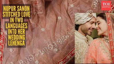 Nupur Sanon's wedding lehenga carried love notes in Punjabi and Malayalam