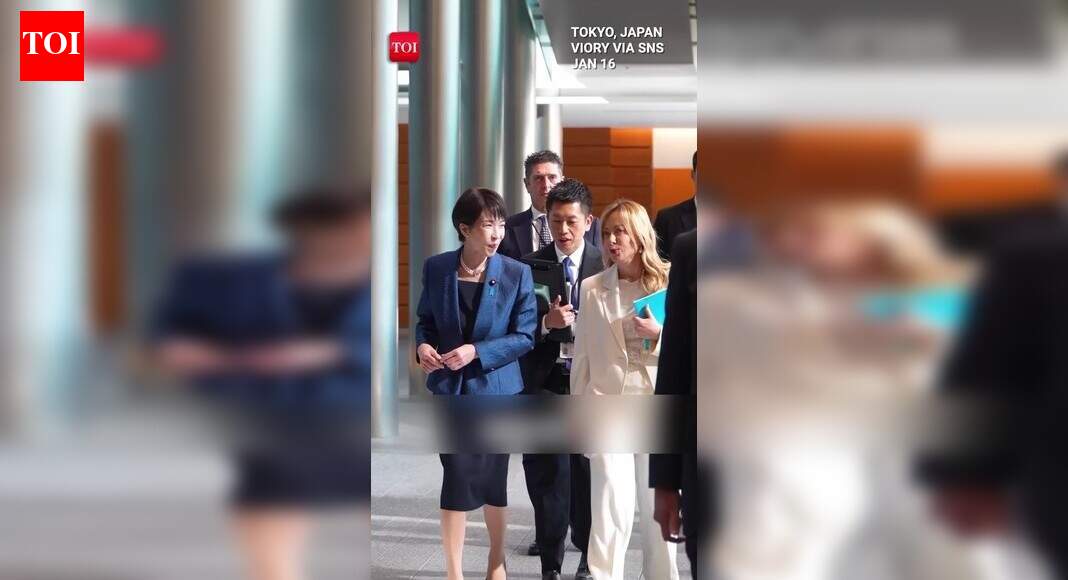 Japanese PM Takaichi Sings Happy Birthday For Italian PM Meloni; Cake, Song And Selfie | Watch