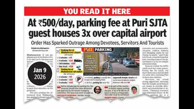 SJTA rolls back parking fee hike at Puri guest houses, to now charge Rs 240/day
