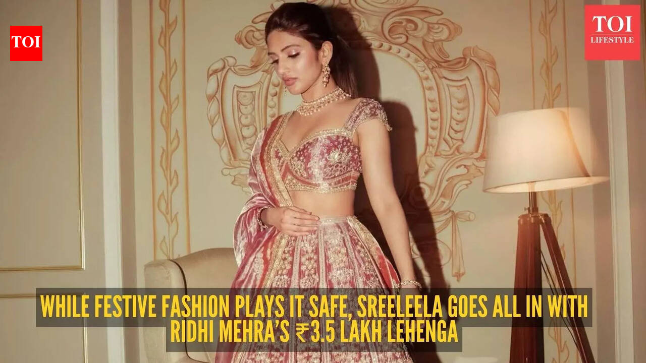 Sreeleela in this Ridhi Mehra lehenga is a reminder that festive couture was never meant to be subtle