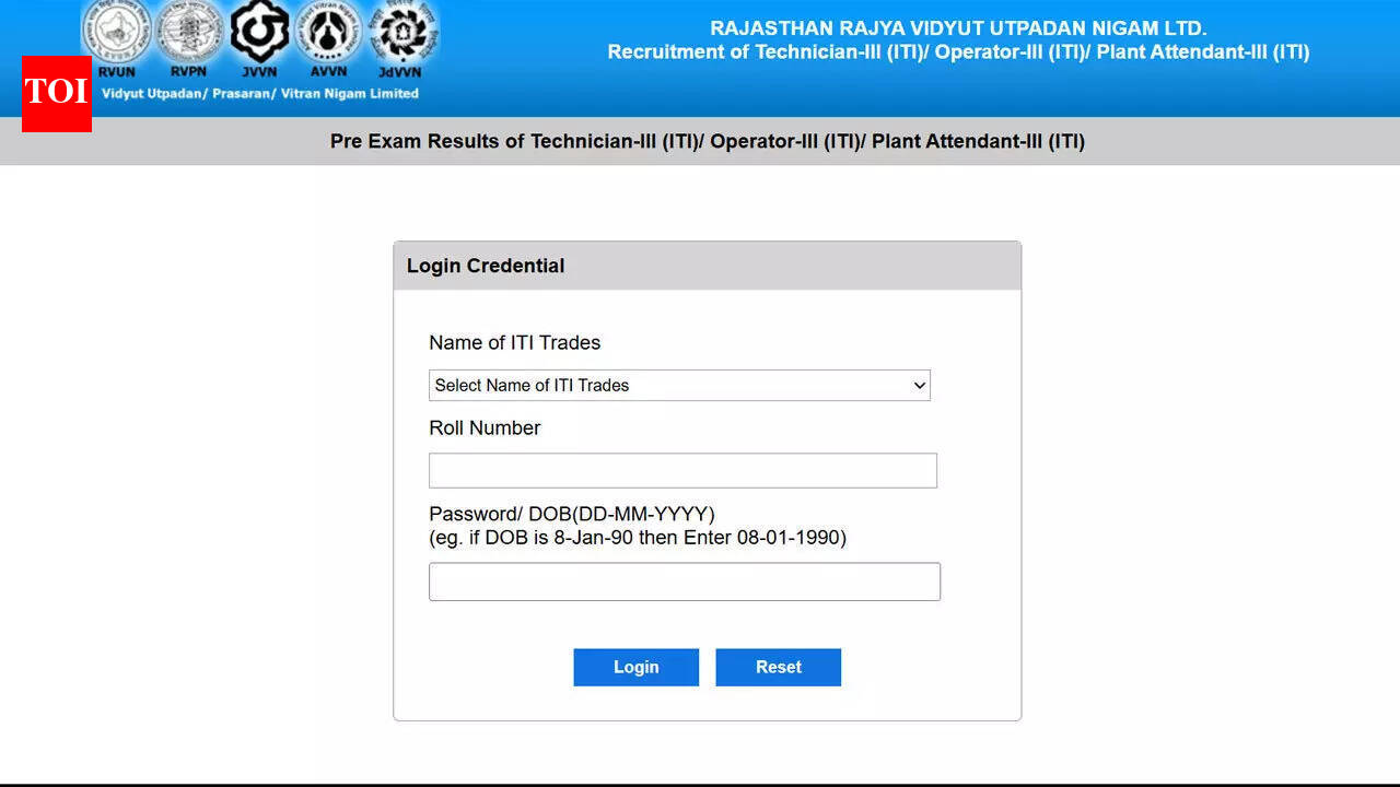 RRVUNL Technician Group I results released for 2163 posts at energy.rajasthan.gov.in; download here