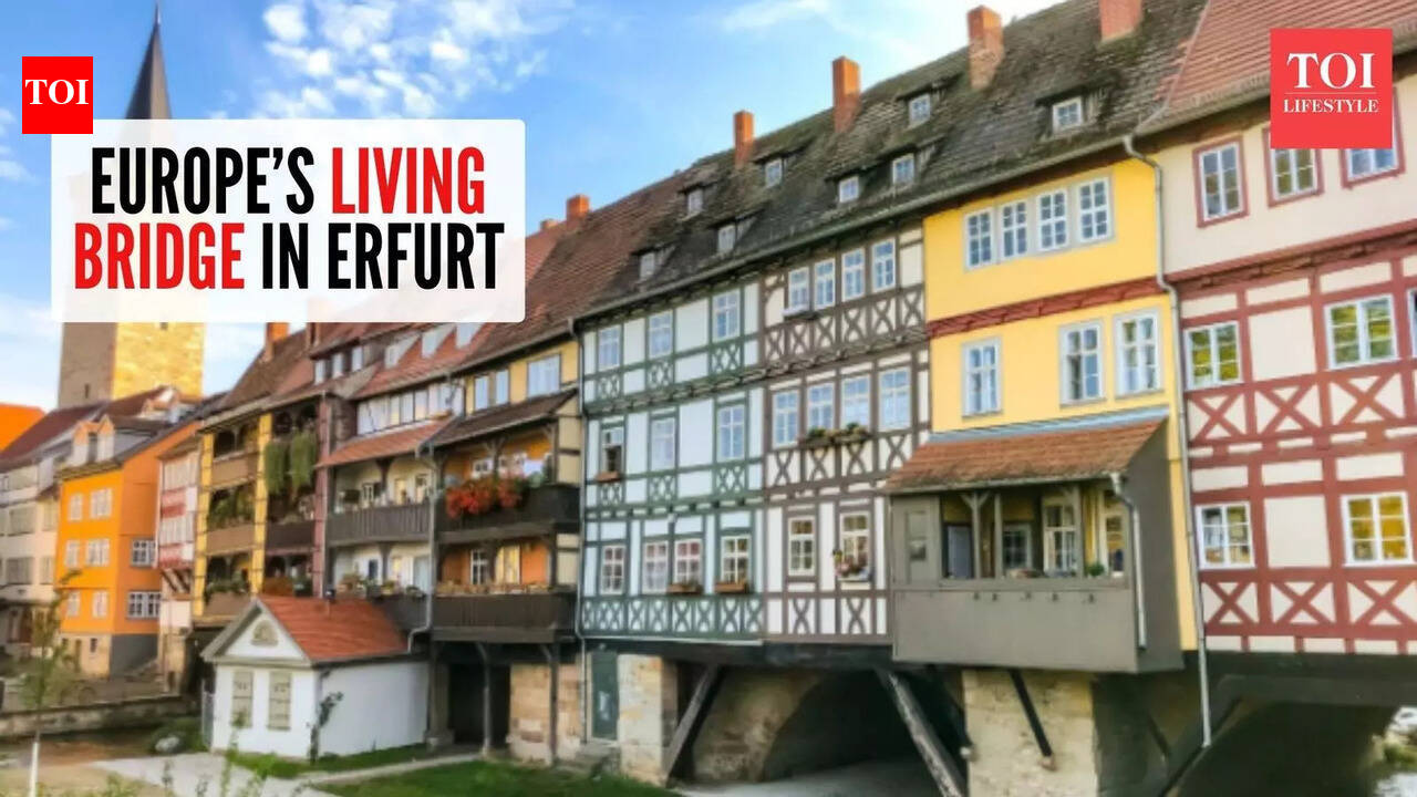 This medieval bridge in Germany has homes, shops, and people living on it even today